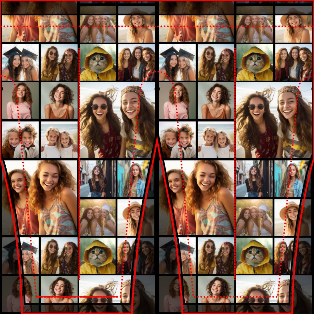 Create a Custom Photo Collage with 14 Photos Leggings