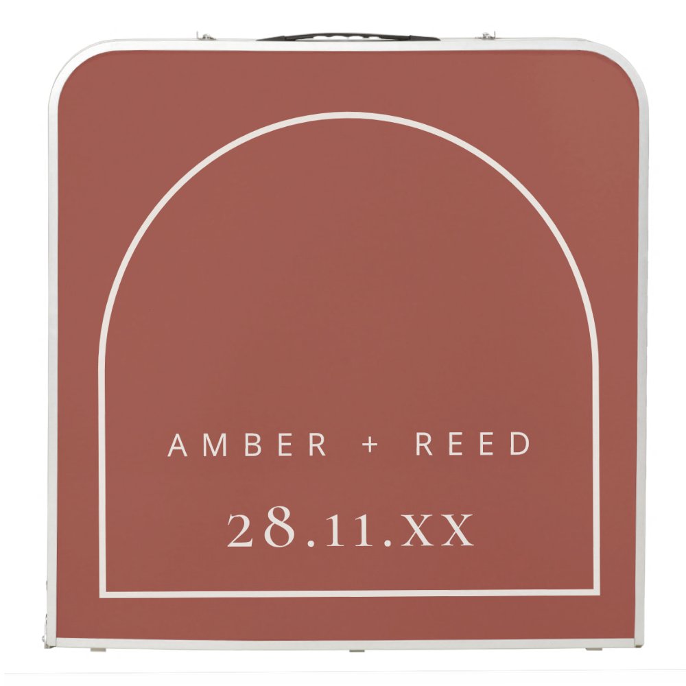 Terracotta Arch Wedding Beer Pong Table