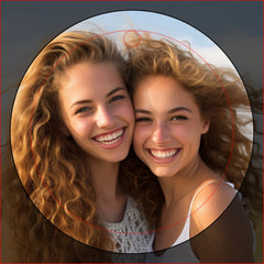 Create Your Own Collage with 4 Photos Wine Charm