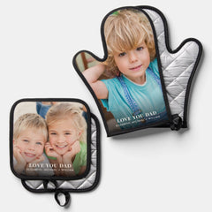 Dad Love You Photo Oven Mitt & Pot Holder Set