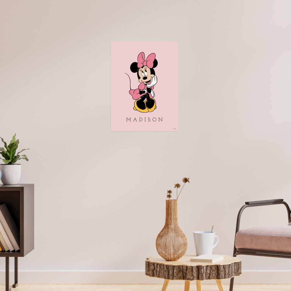 Personalized - Minnie Mouse | Posing in Pink Poster