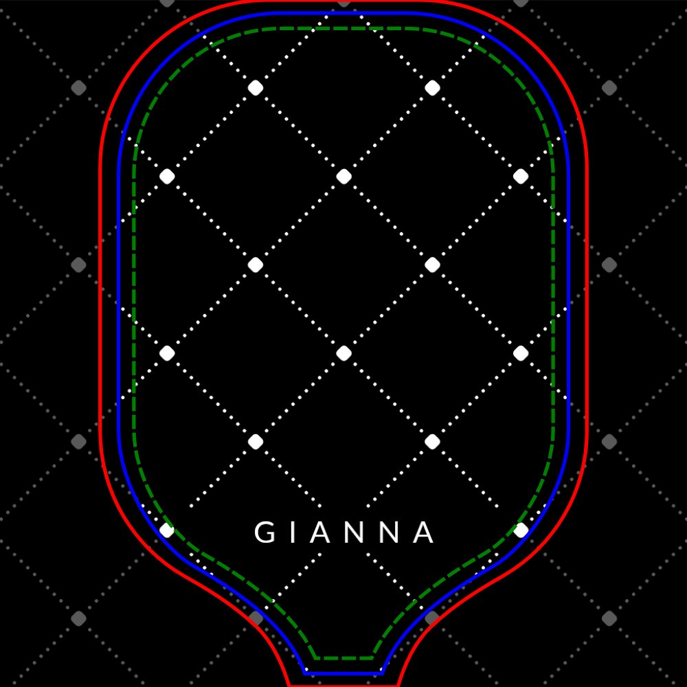 Simple Seamless Pattern Black & White Pickleball Paddle