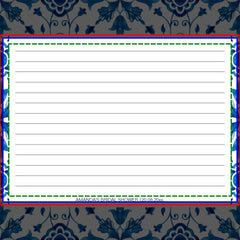 Mediterranean Blue Tiles Italy Recipe Cards