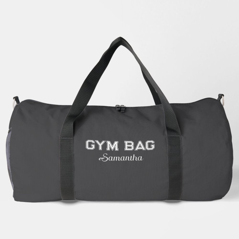 Sport Typography Gym Bag Custom Name