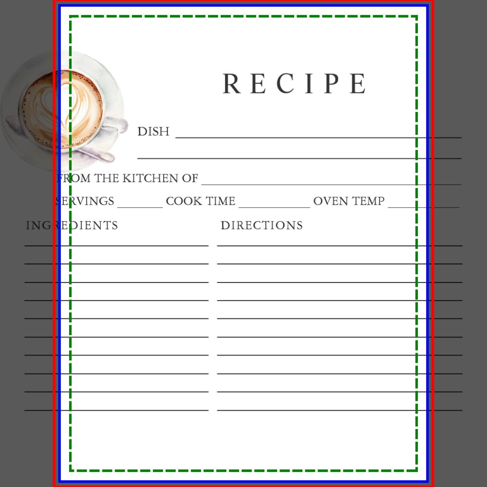 Love is Brewing Coffee Theme Recipe Card