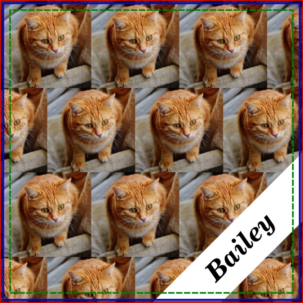 Pet Cat Dog  Personalized Photo Template Bandana