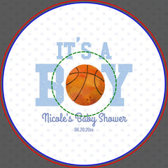 It's A Boy! Blue Basketball Baby Shower Paper Bowls
