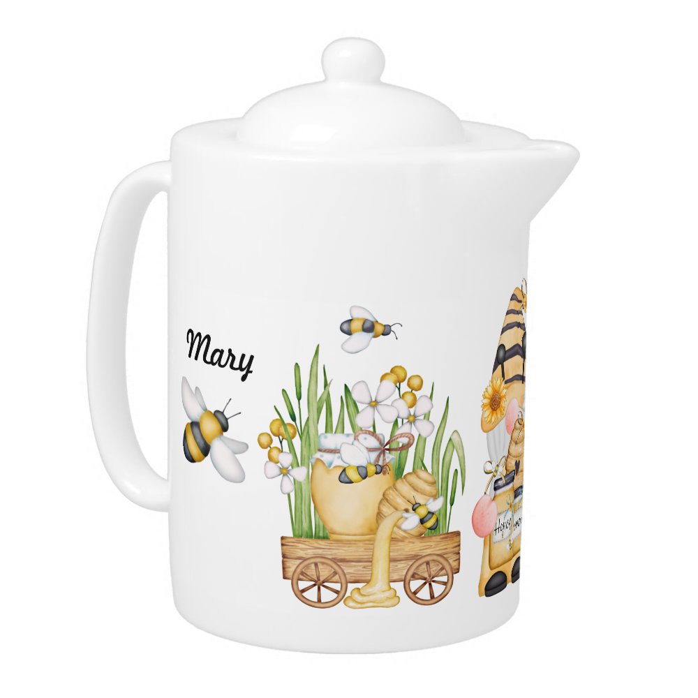 Honey Bee Gnome Teapot