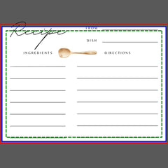 Stock the Kitchen Bridal Shower Recipe Card