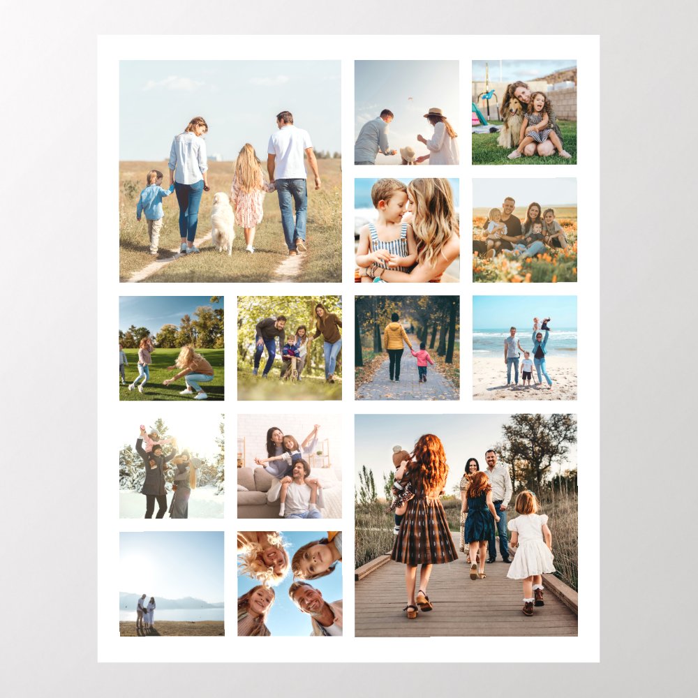 Create Your Own 14 Photo Collage Wall Decal