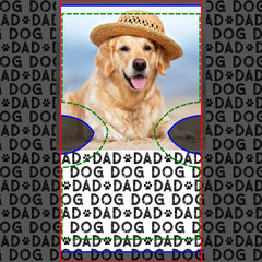 Retro DOG DAD Personalized Pattern Pet Photo Crew Socks