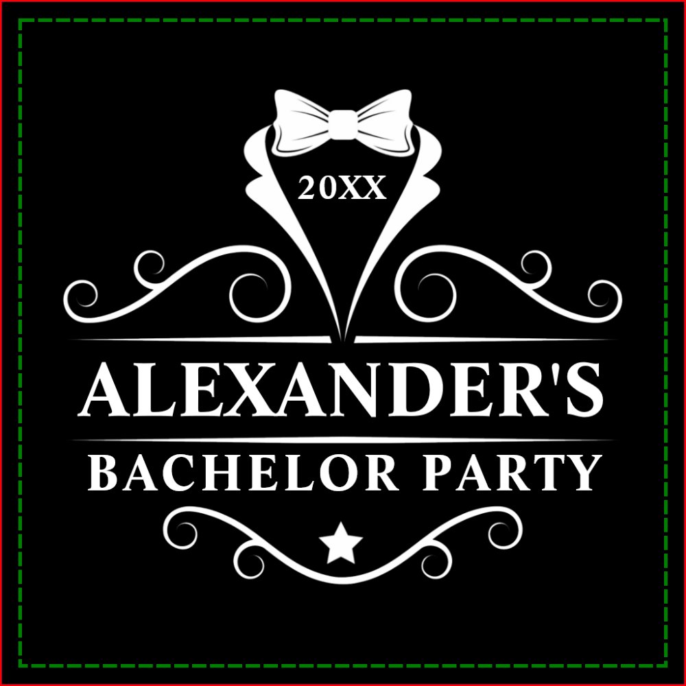 Bachelor Party Tuxedo Tie Black Paper Napkins