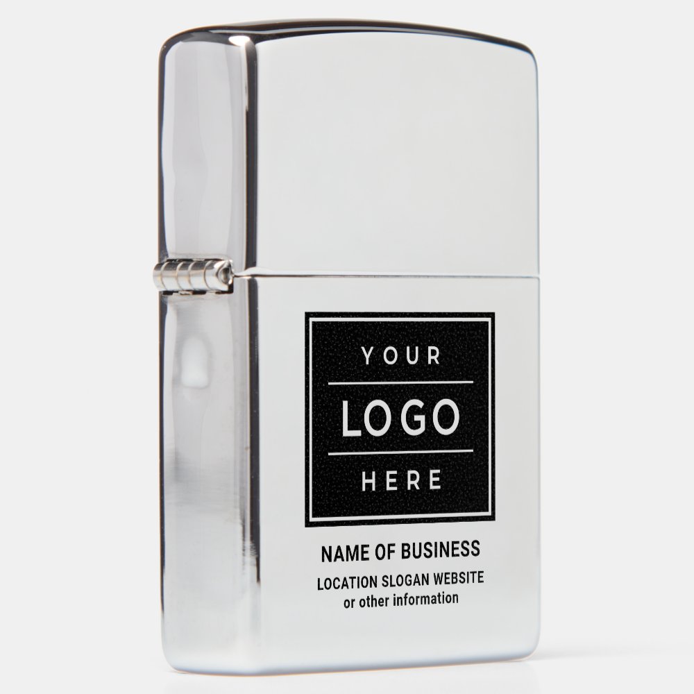 Branded Chrome Business Logo Promo Zippo Lighter