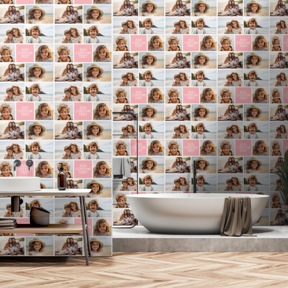 Create Your Own Photo Collage - 6 photos Monogram Wallpaper