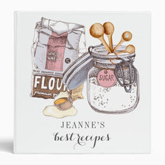 Personalized Recipes 3 Ring Binder