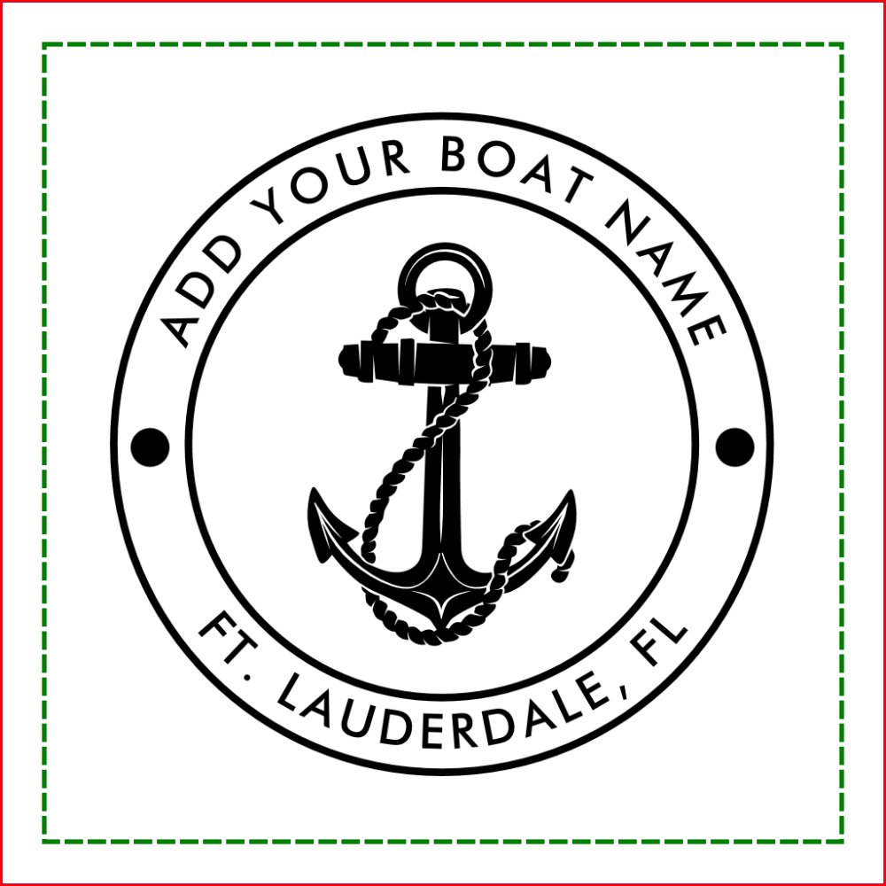 Nautical Anchor Boat Name Custom Engraved Cutting Board