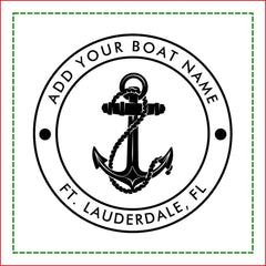 Nautical Anchor Boat Name Custom Engraved Cutting Board