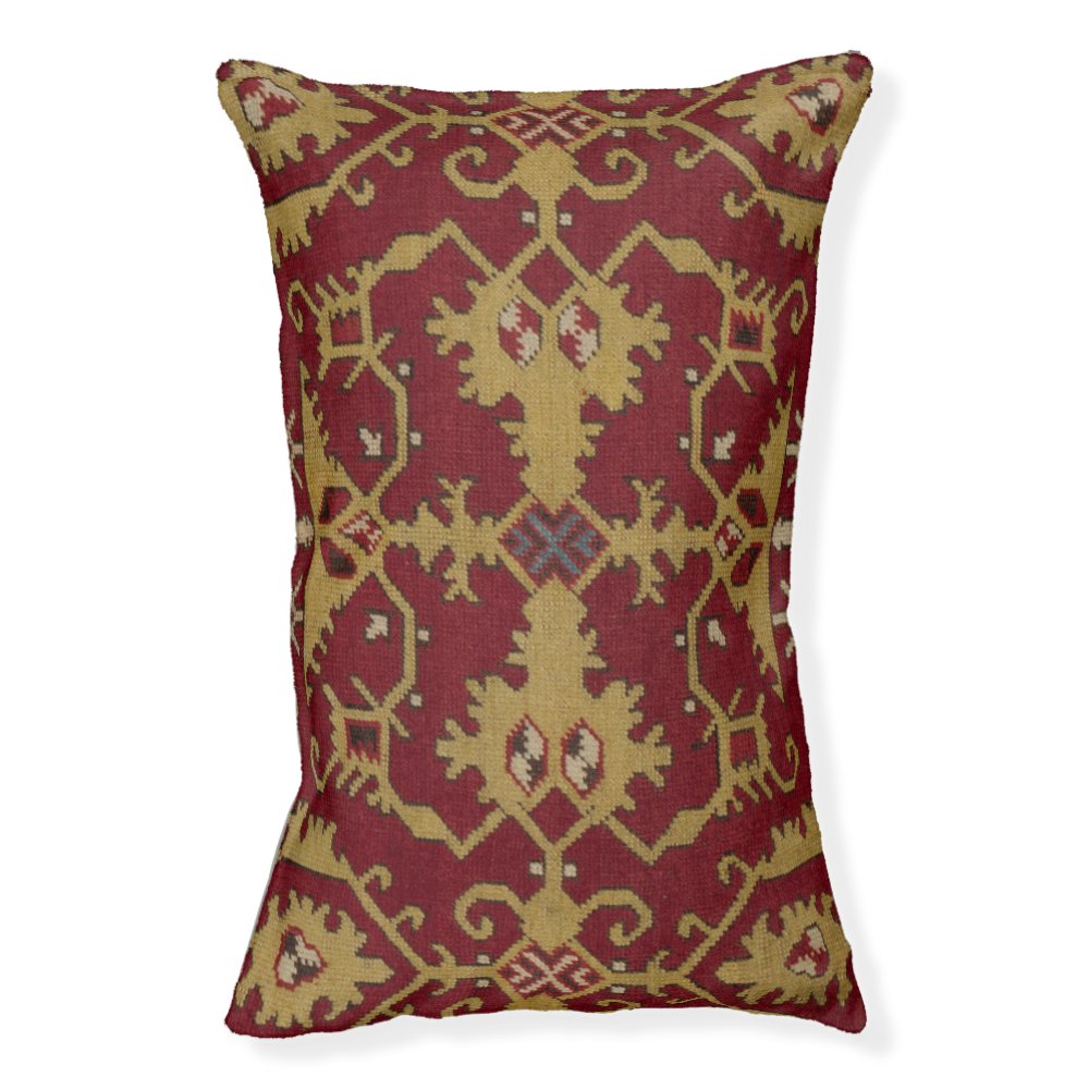 Antique Geometric Oriental Persian Red Pattern  Pet Bed