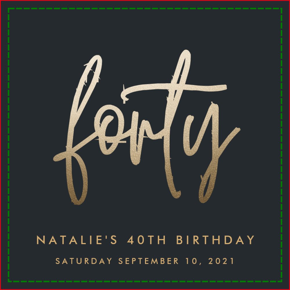 Modern 40th birthday simple stylish elegant script napkins