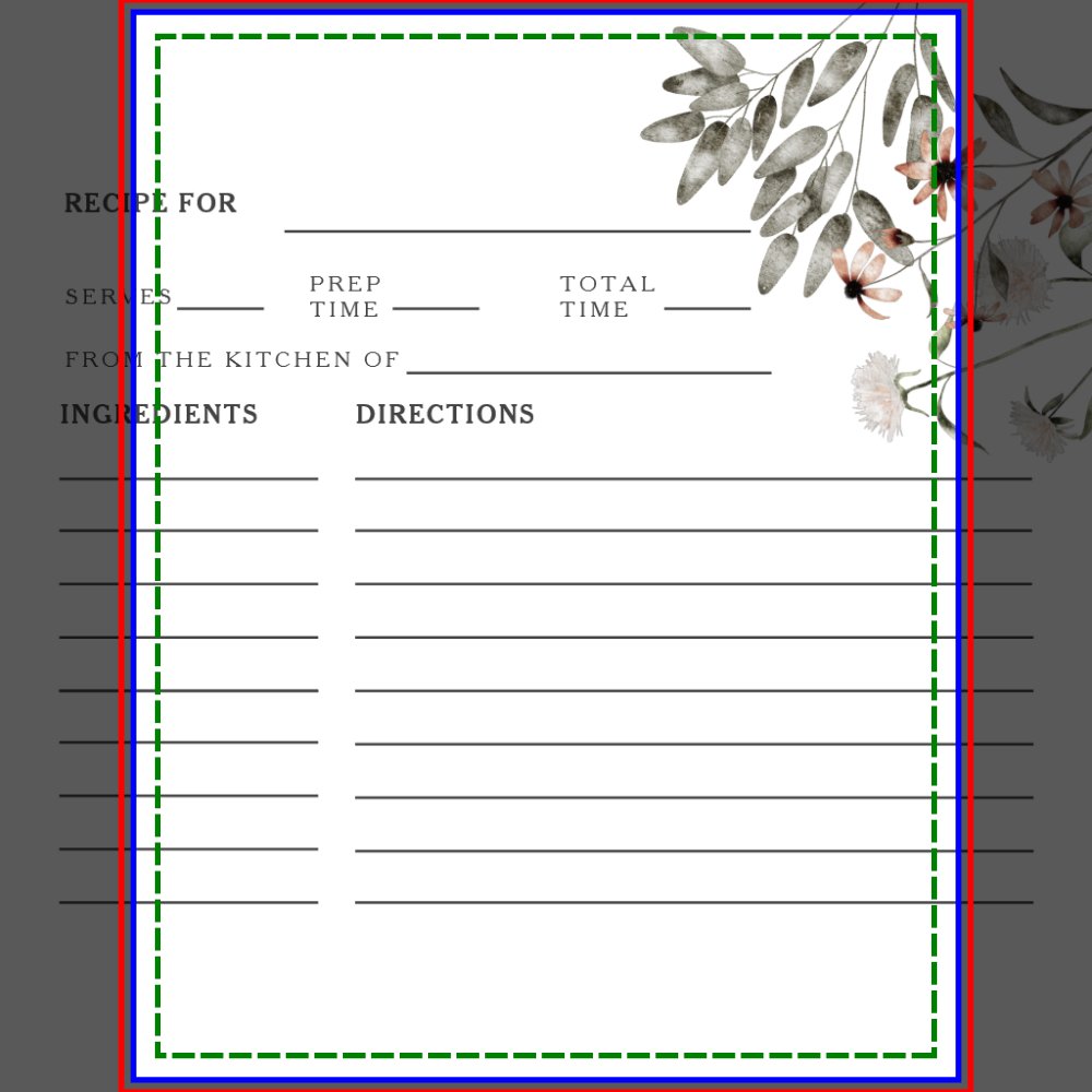 Wildflower Bridal Shower Recipe Card