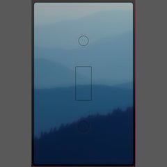 Blue Layers Light Switch Cover