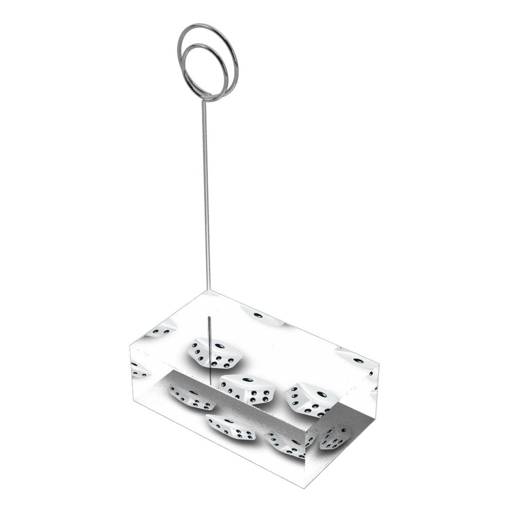 Lucky Dice Table Card Holder