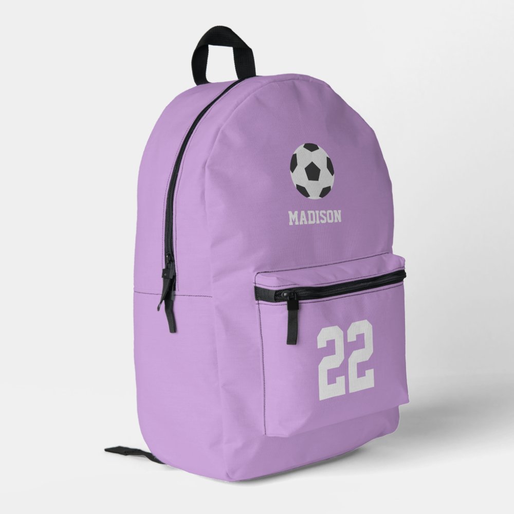 Cool Soccer Themed Personalized  Printed Backpack