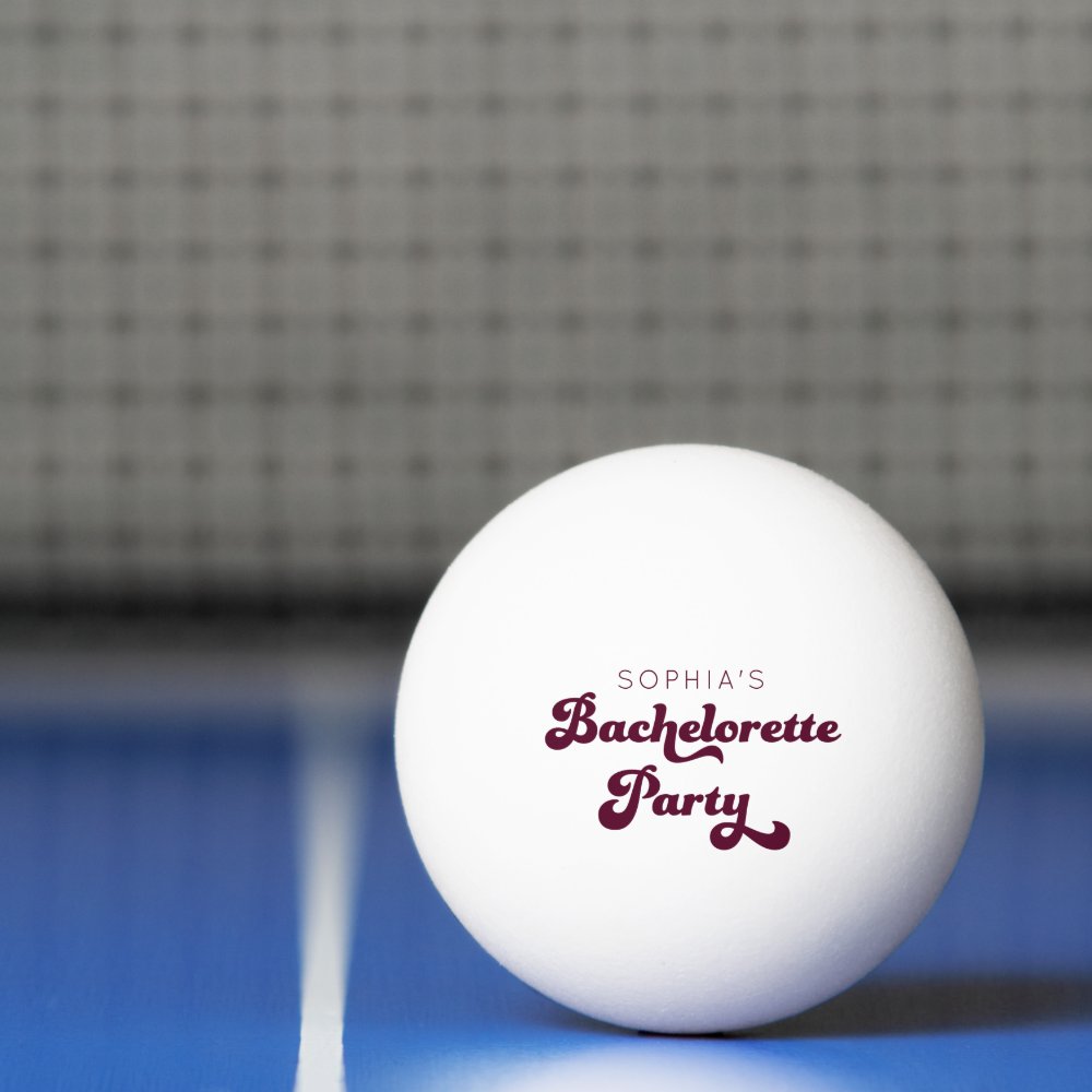 Retro Bachelorette Party  Ping Pong Ball