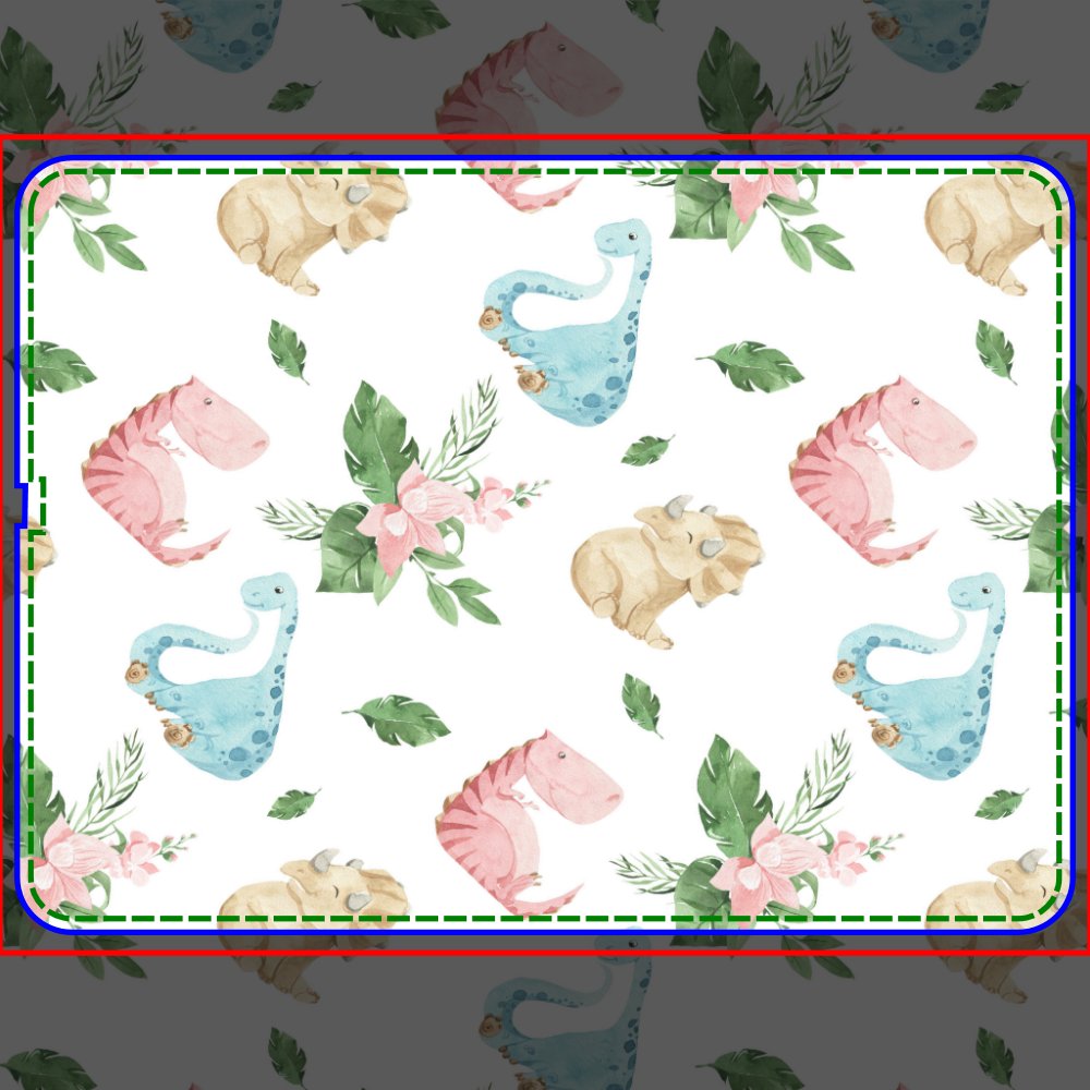Rustic Jungle Cute Baby Dinosaurs Navy Milestone Blanket