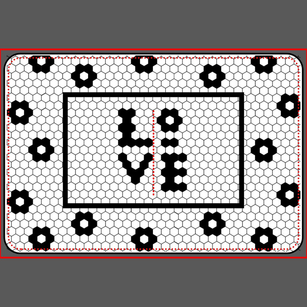 Love Black and White Tile Design Bath Mat