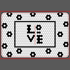 Love Black and White Tile Design Bath Mat
