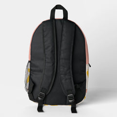 Cute Pink & Yellow Banana Pattern Printed Backpack