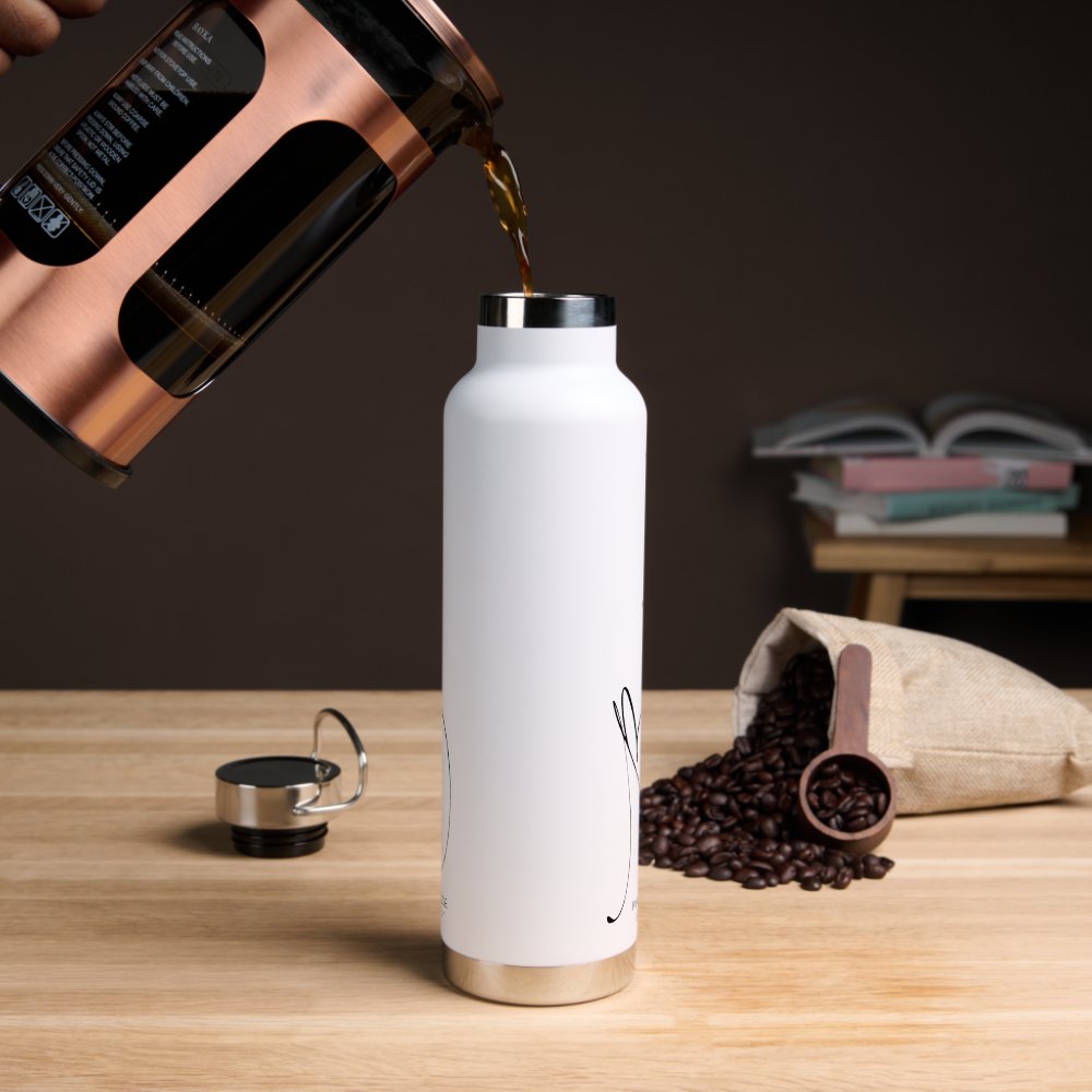 Bride | Custom Black Modern Script Font  Water Bottle