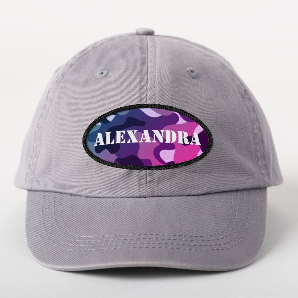 Purple Camouflage Military Camo Personalized Name Patch