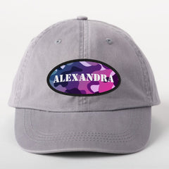 Purple Camouflage Military Camo Personalized Name Patch