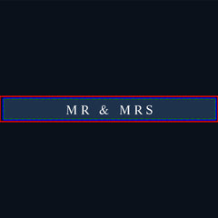 Modern Navy Blue Newlyweds Mr & Mrs Wedding Fast Four