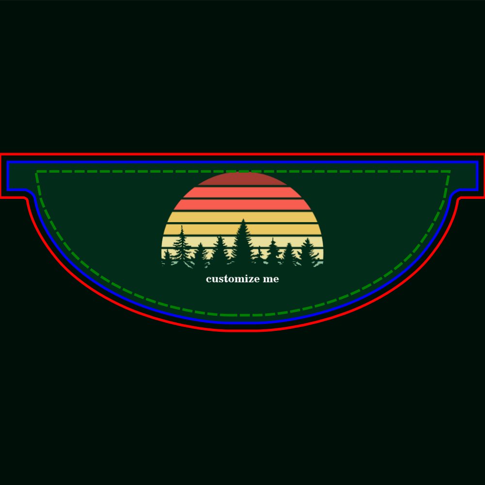 Forest Sunset Camping Trip Customizable Green Fanny Pack