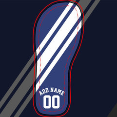 Blue Sports Jersey Custom Name Number Flip Flops