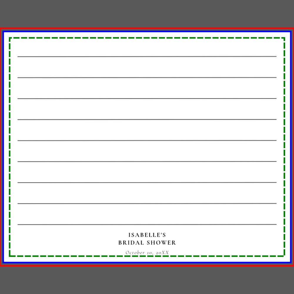 Stock the Kitchen Bridal Shower Recipe Card