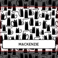 Fun Black Cat Personalized Custom Name Metal Lunch Box