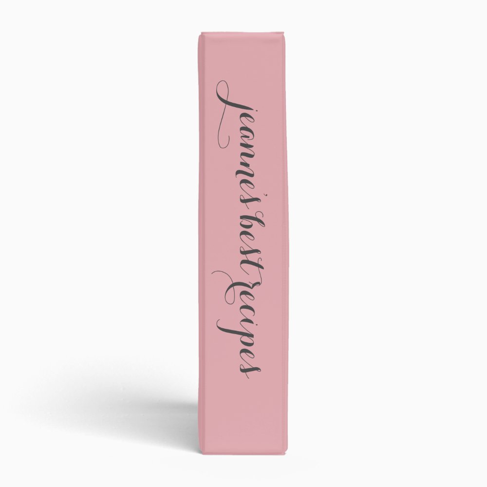 Personalized Recipes 3 Ring Binder
