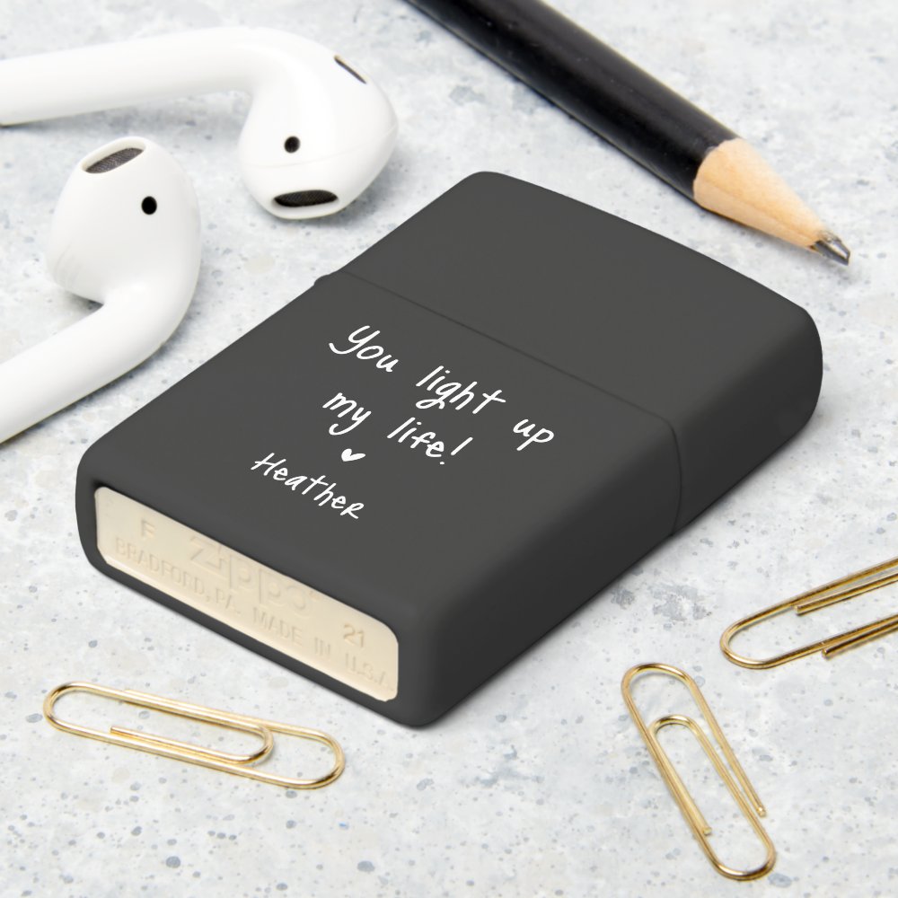 Handwritten Keepsake Gift for Him Zippo Lighter