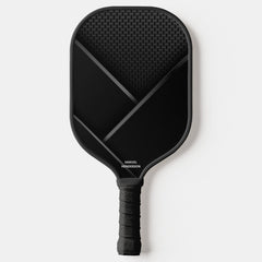 Black Abstract Carbon Look Custom Text Name Pickleball Paddle
