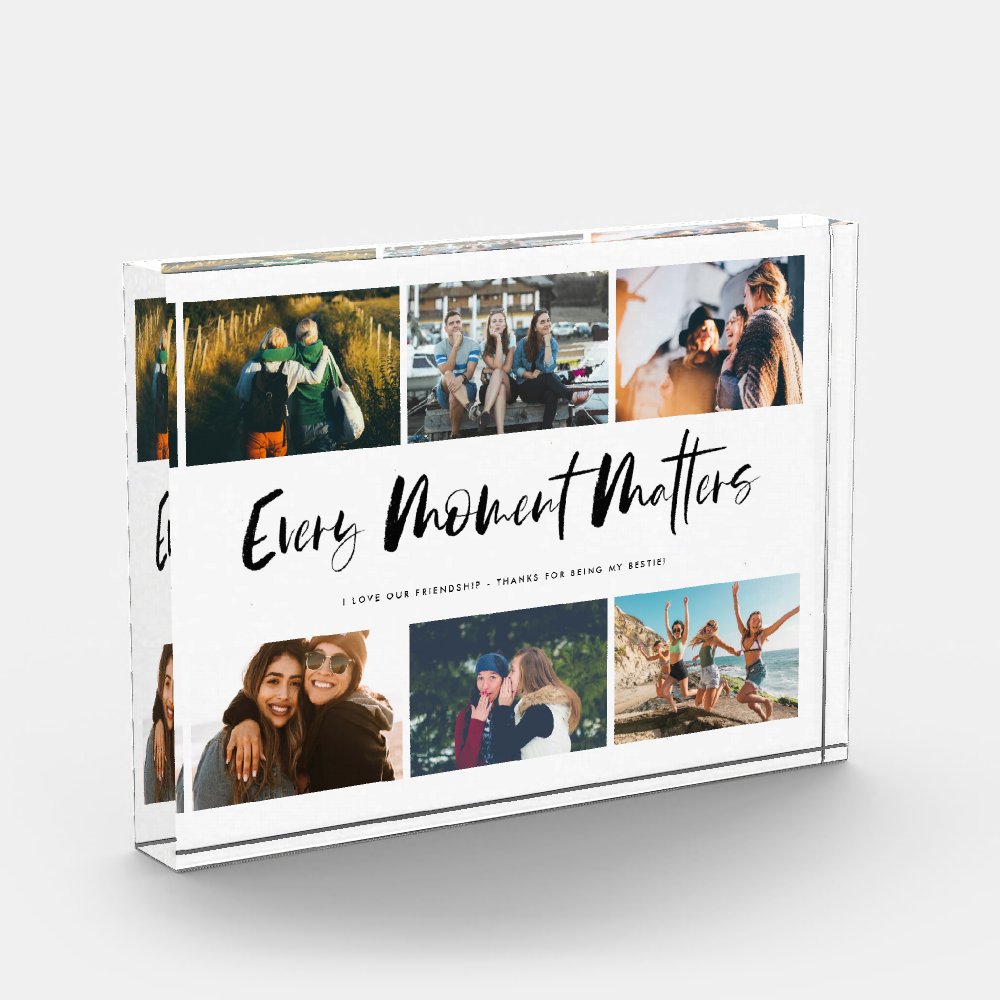 Every Moment Matters Quote Photo Collage Block