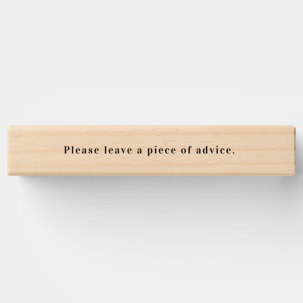 Piece of Advice | Wedding Guestbook Alternative Topple Tower