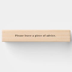 Piece of Advice | Wedding Guestbook Alternative Topple Tower
