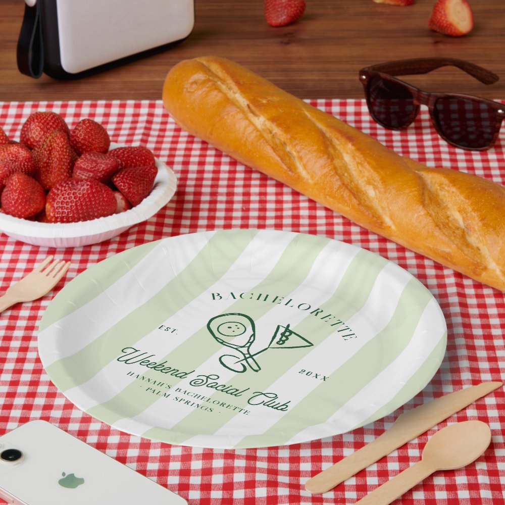 Pickleball Country Club | Bachelorette  Paper Plates