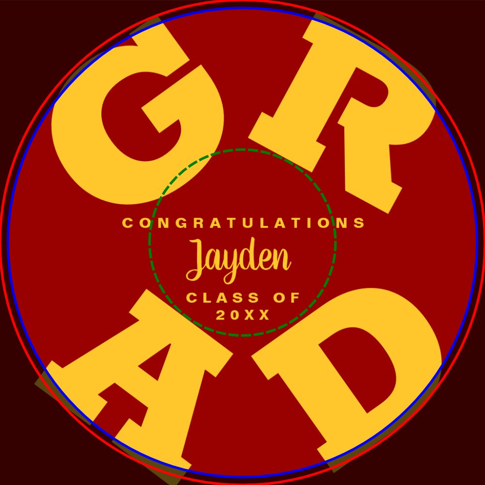 Gold on Cardinal Red Bold Graduation Paper Bowls