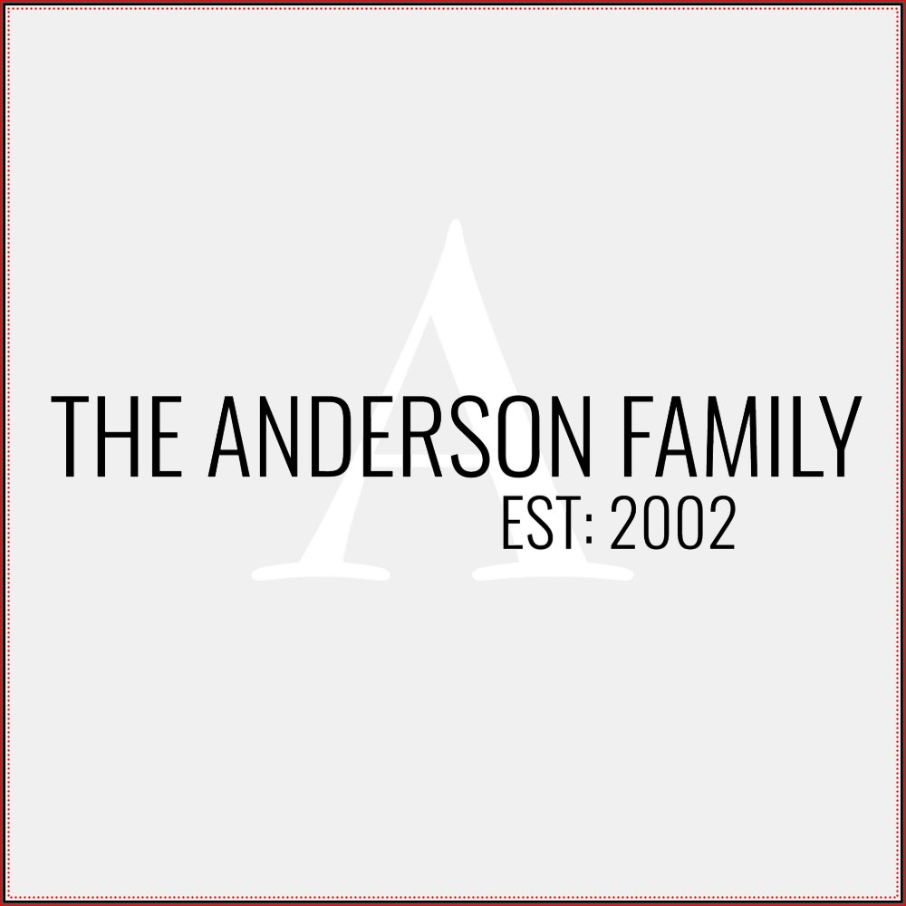 Family Name Personalized Monogram  Wall Decal