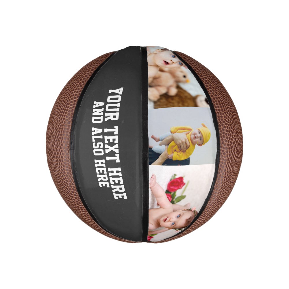 Custom Personalized Photo and Text Mini Basketball